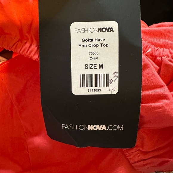 NWT! Gotta Have you Coral Large crop‎ top - Picture 8 of 8